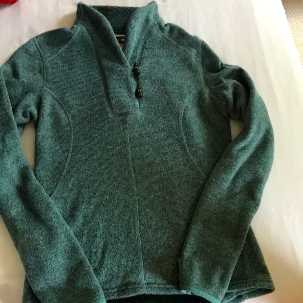 The North Face Green Toggle Sweater Fleece S A3